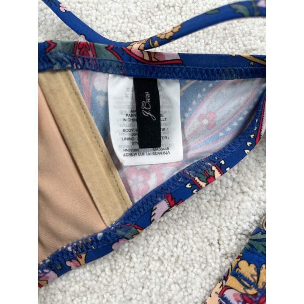 Jcrew X Liberty London Floral Bikini Set Underwire Top 34C High Waisted Bottom M - Picture 10 of 14